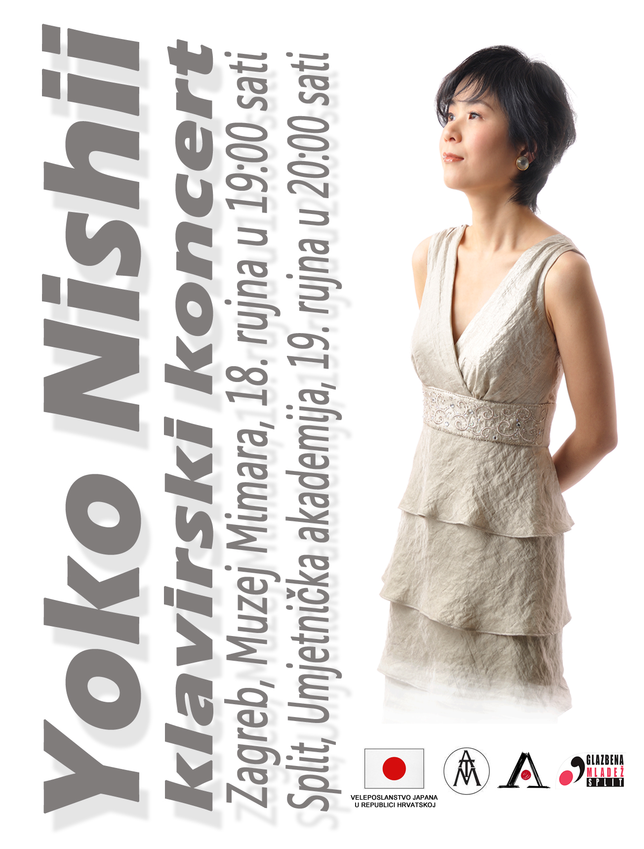9月18日 ザグレブ市 19日 スプリット市 日本人ピアニスト西井葉子さんによる日 クロアチア友好コンサートを開催します 9月18日 ザグレブ市 19日 スプリット市 日本人ピアニスト西井葉子さんによる日 クロアチア友好コンサートを開催します